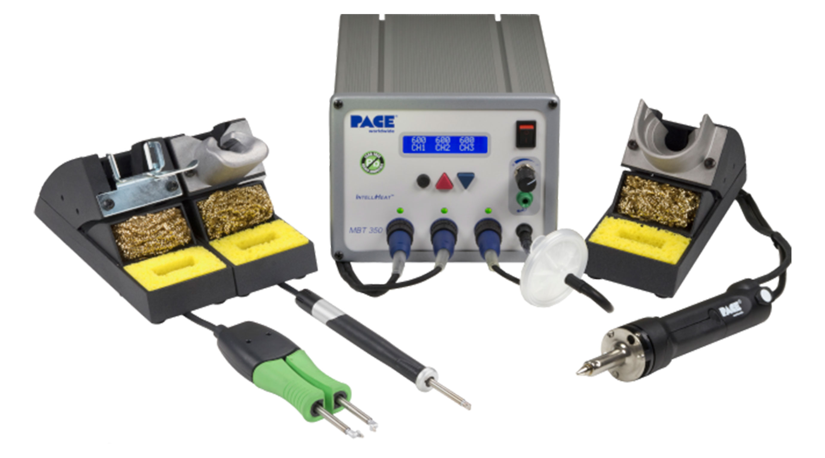 MBT350 多通道焊接、拆焊和返修系统，配备 TD-100A、SX-100 和 MT-100